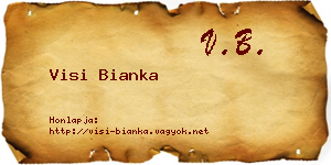 Visi Bianka névjegykártya